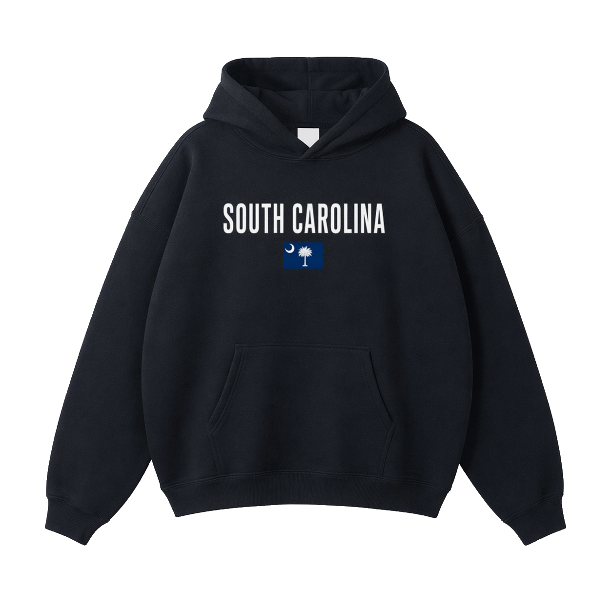 Collection 7 South Carolina Oversize Fleeced Hoodie - Black front