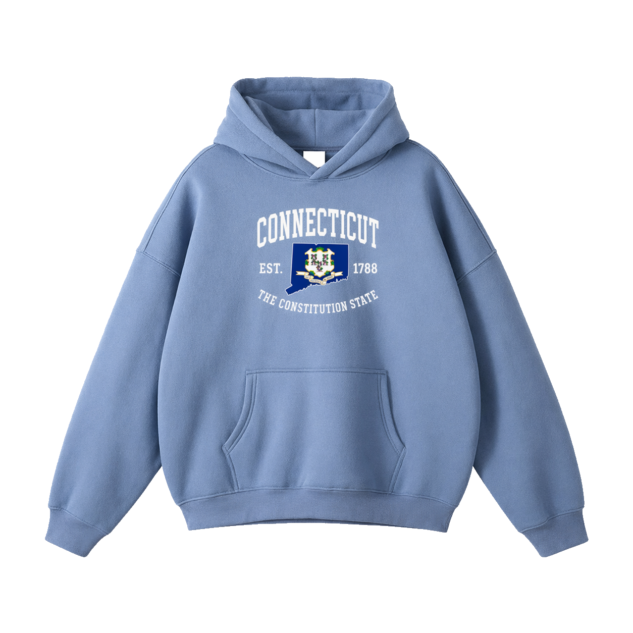 Collection 8 Connecticut Oversize Fleeced Hoodie - Medium Blue front