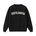 Collection 10 South Dakota Essential Heavyweight Crewneck Sweatshirt - Black front