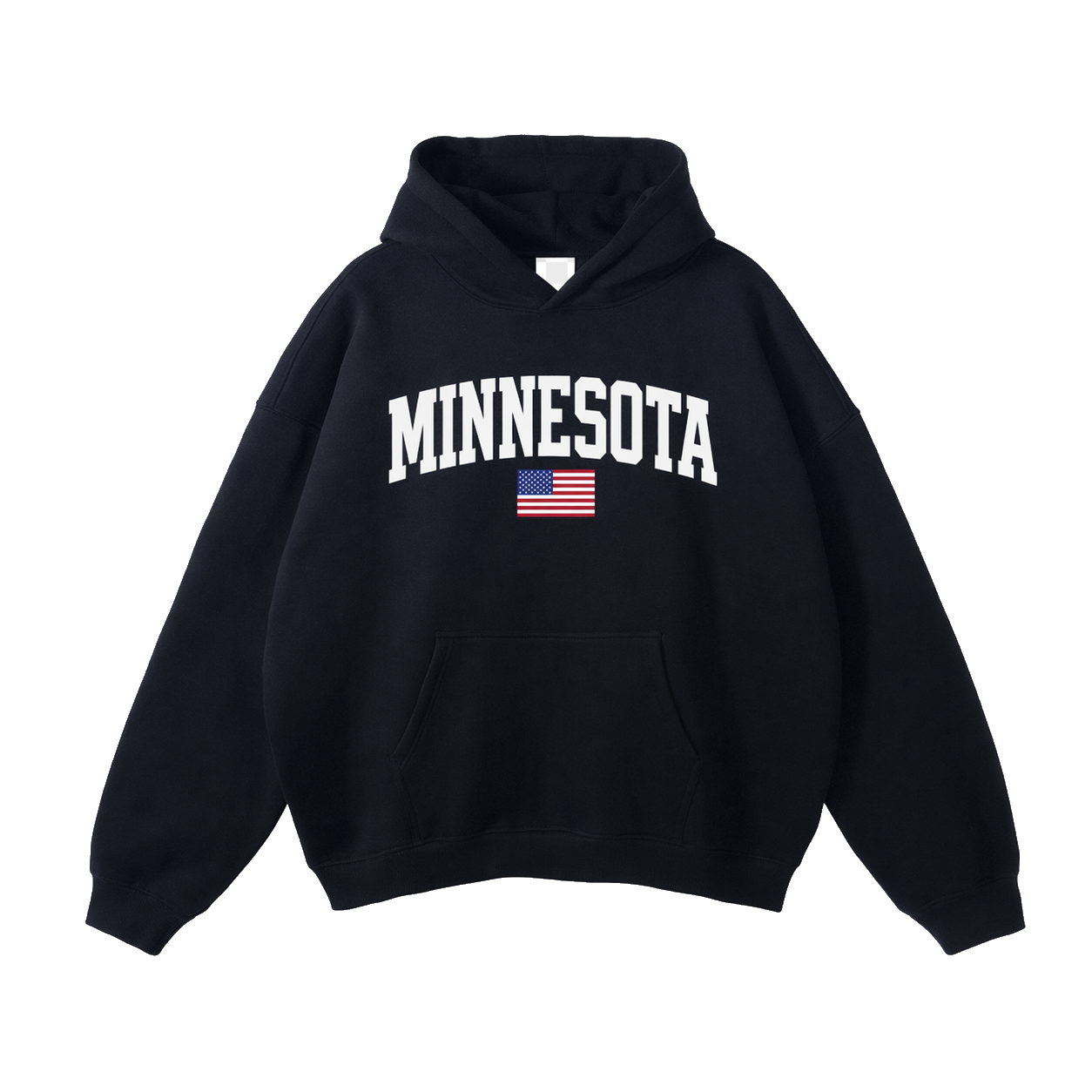 Collection 2 Minnesota Oversize Fleeced Hoodie - Black front