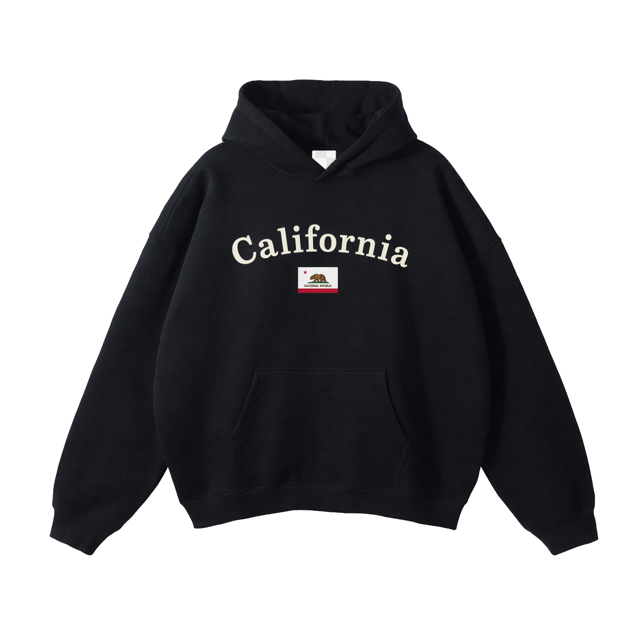 Collection 6 California Oversize Fleeced Hoodie - Black front