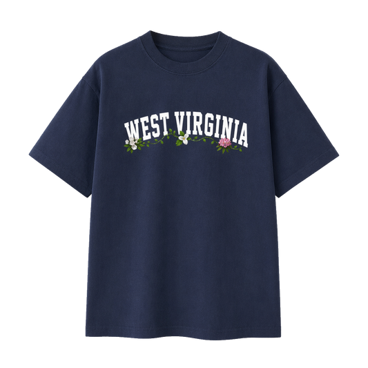 Collection 10 West Virginia Essential Cotton T-Shirt - Navy Blue front