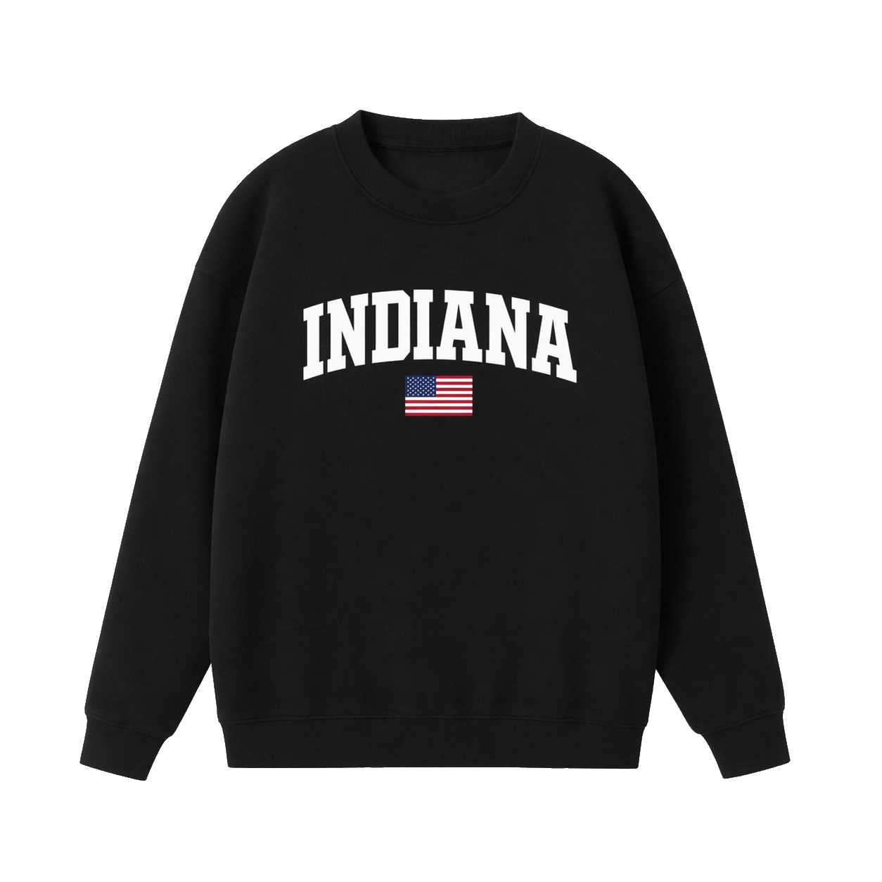 Collection 2 Indiana Essential Heavyweight Crewneck Sweatshirt - Black front
