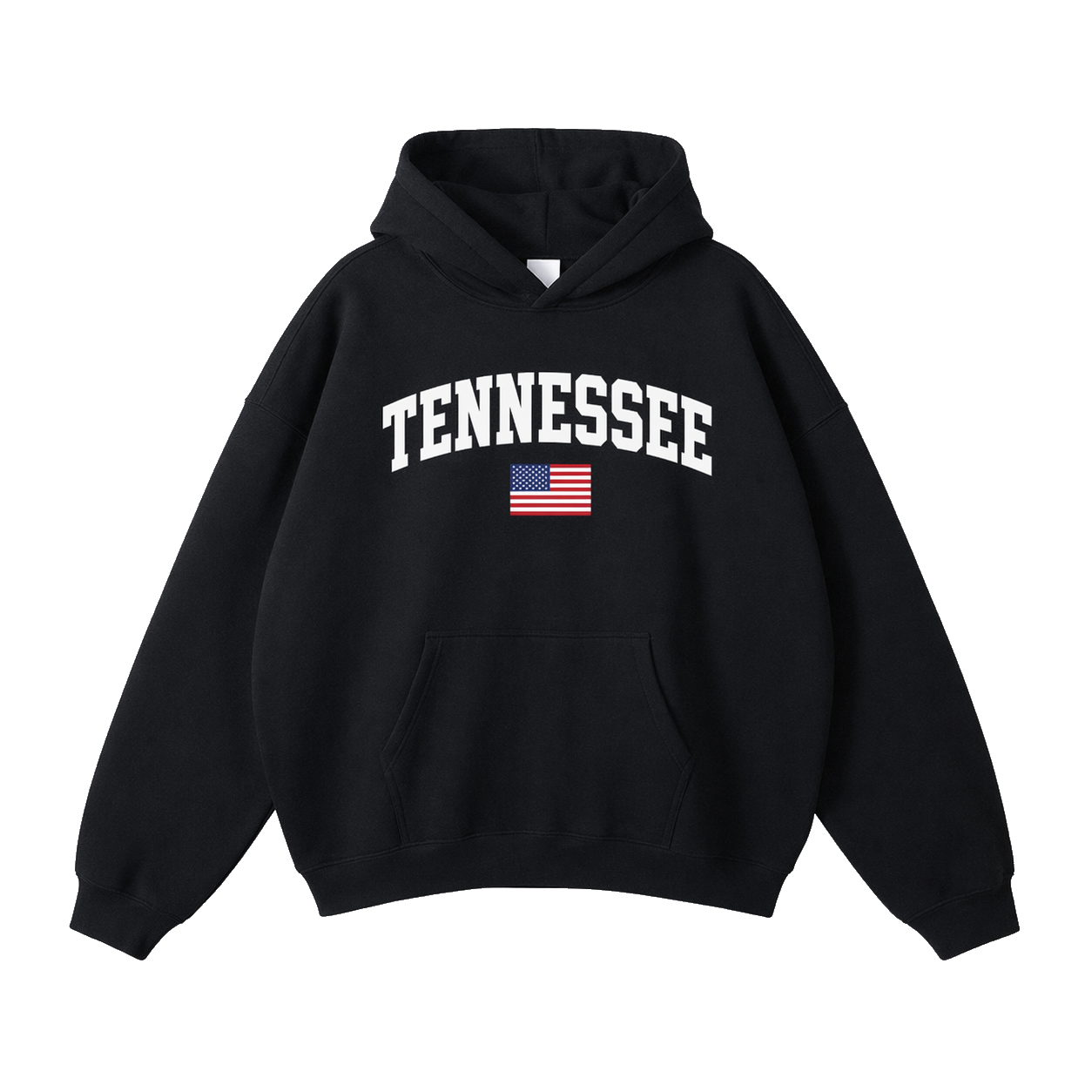Collection 2 Tennessee Oversize Fleeced Hoodie - Black front