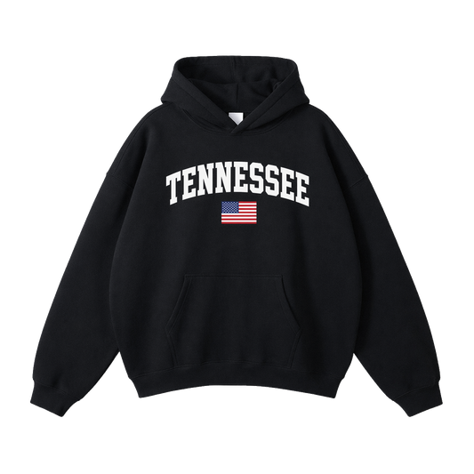 Collection 2 Tennessee Oversize Fleeced Hoodie - Black front