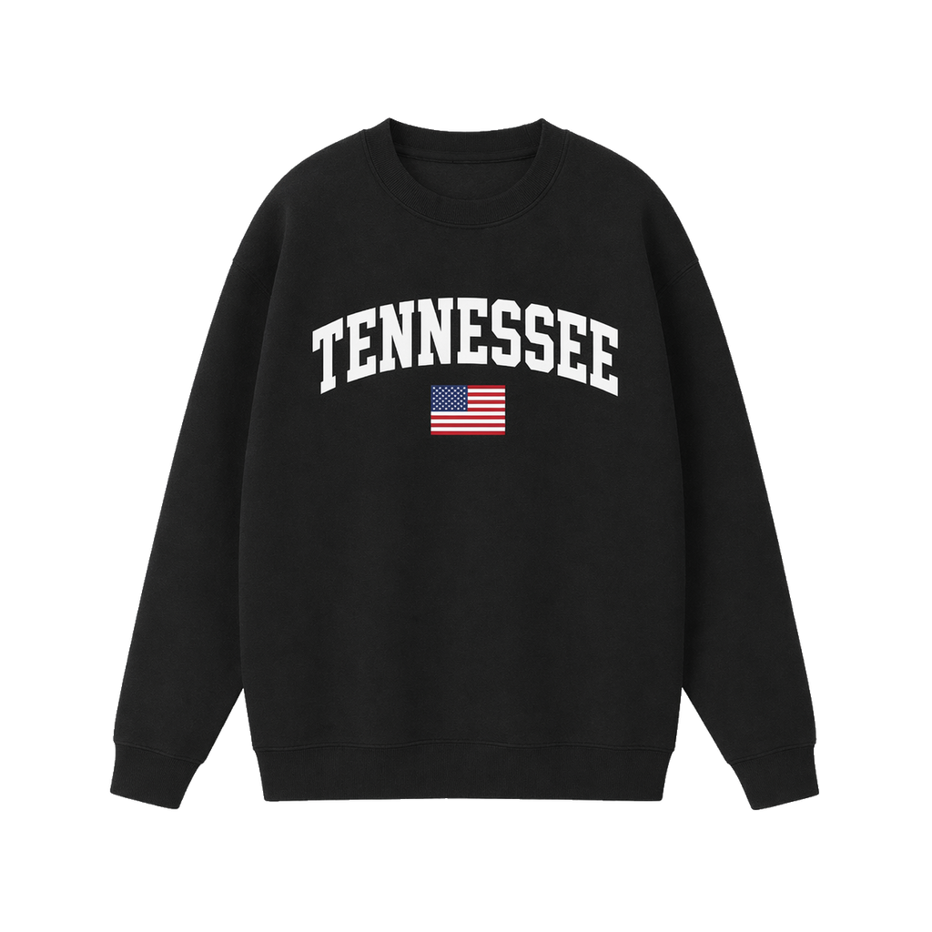 Collection 2 Tennessee Essential Heavyweight Crewneck Sweatshirt - Black front