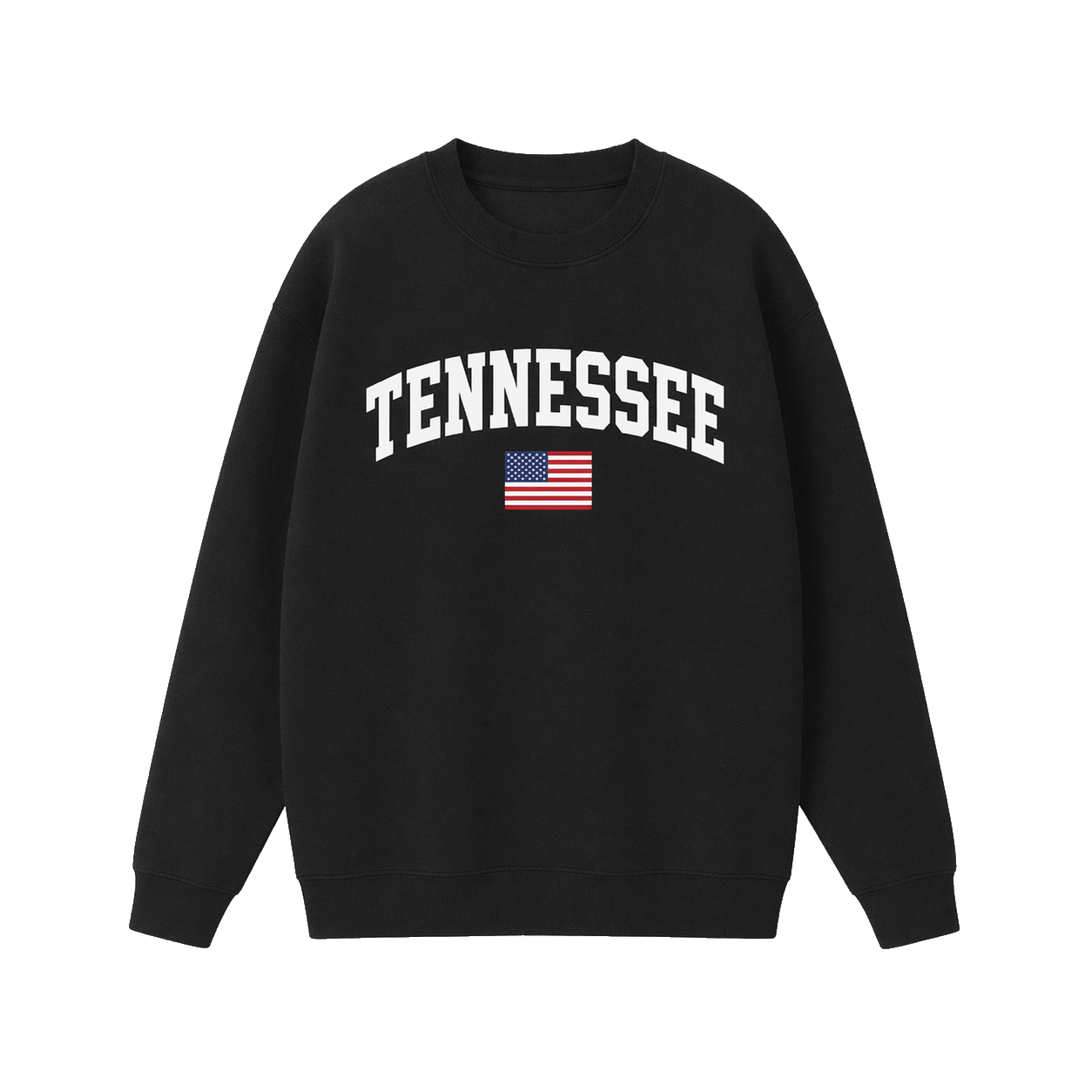 Collection 2 Tennessee Essential Heavyweight Crewneck Sweatshirt - Black front