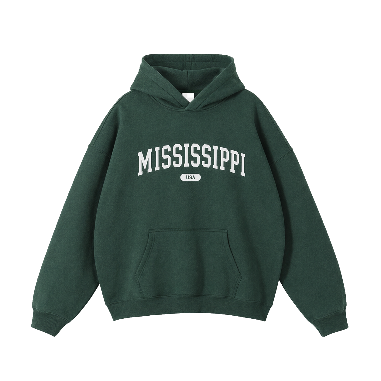 Collection 4 Mississippi Oversize Fleeced Hoodie - Eden Green front