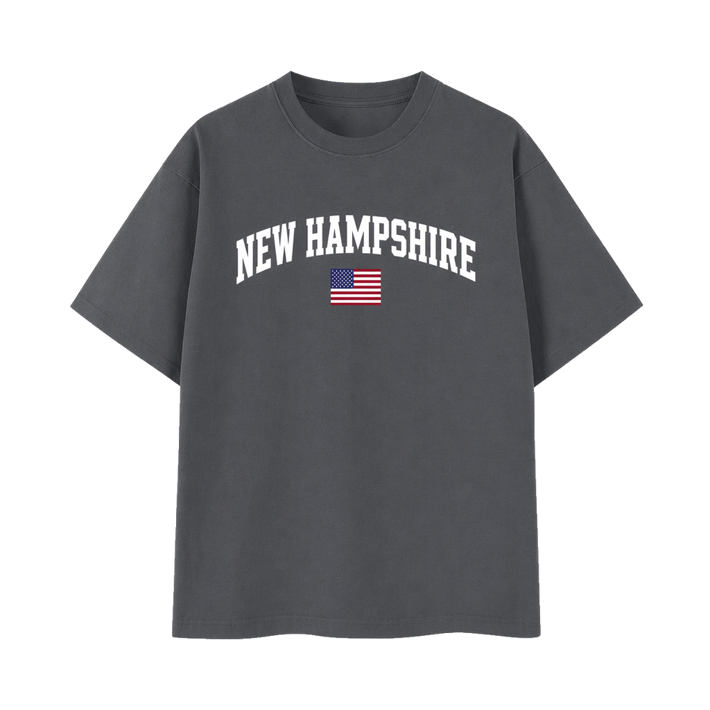 Collection 2 New Hampshire Essential Cotton T-Shirt - Dark Gray front