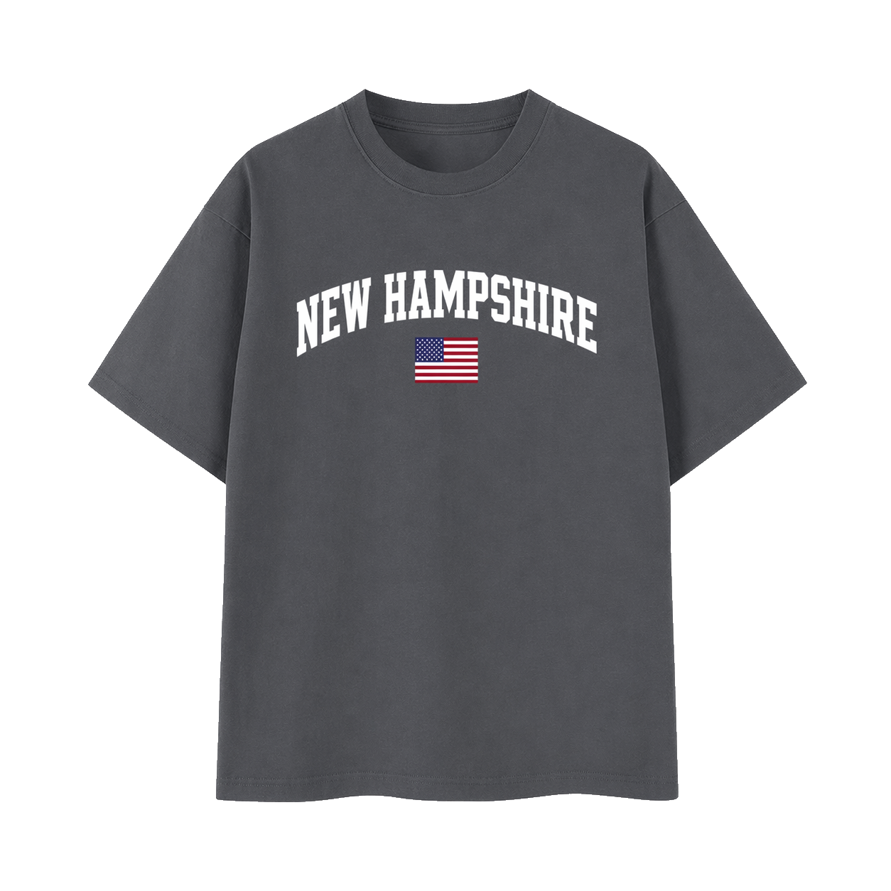 Collection 2 New Hampshire Essential Cotton T-Shirt - Dark Gray front