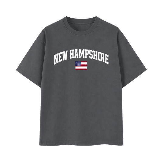 Collection 2 New Hampshire Essential Cotton T-Shirt - Dark Gray front