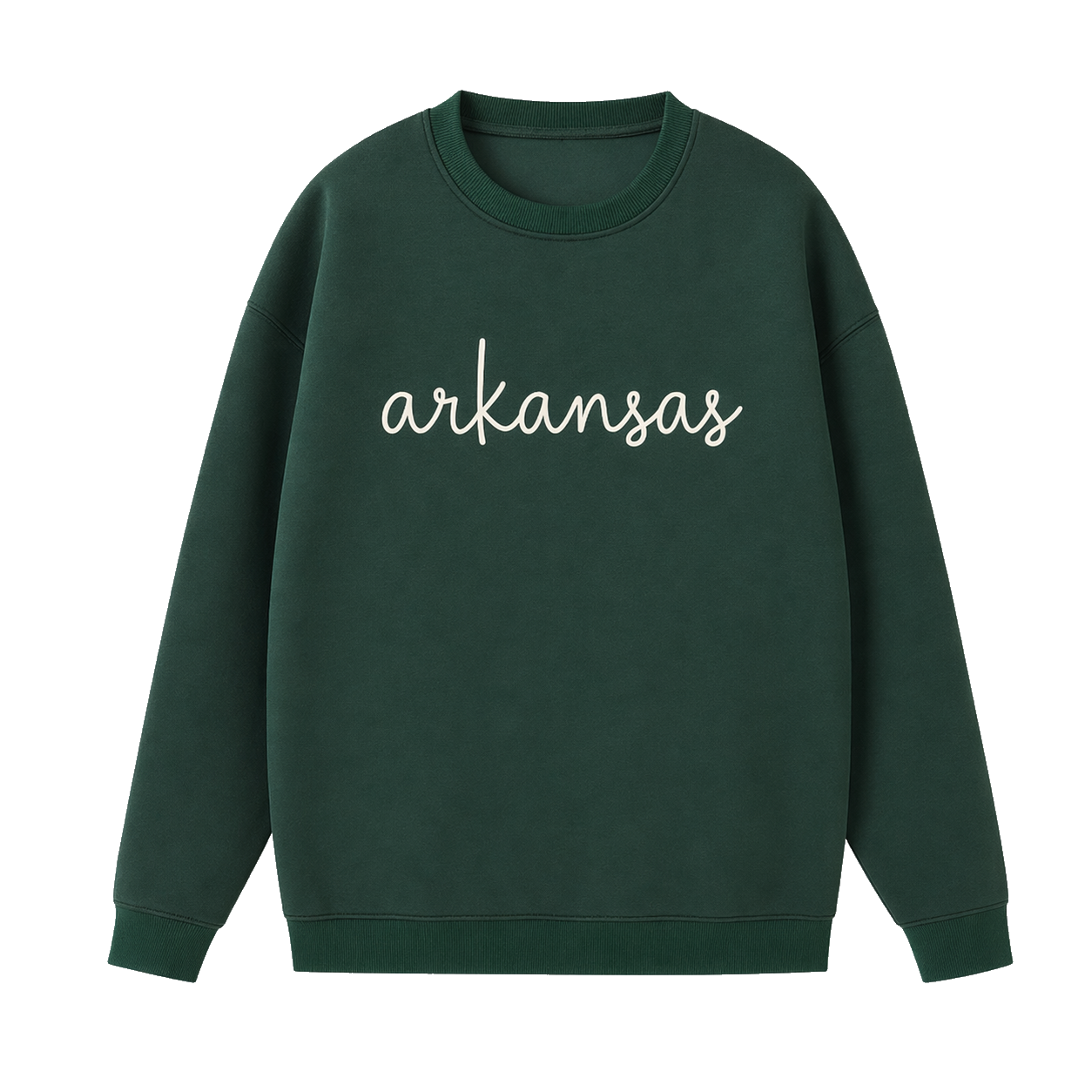 Collection 3 Arkansas Essential Heavyweight Crewneck Sweatshirt - Dark Green front
