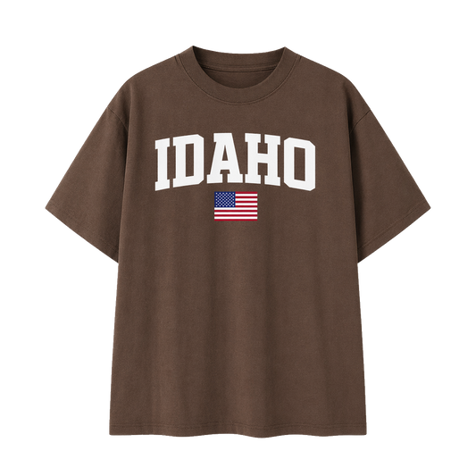Collection 2 Idaho Essential Cotton T-Shirt - Coffee front
