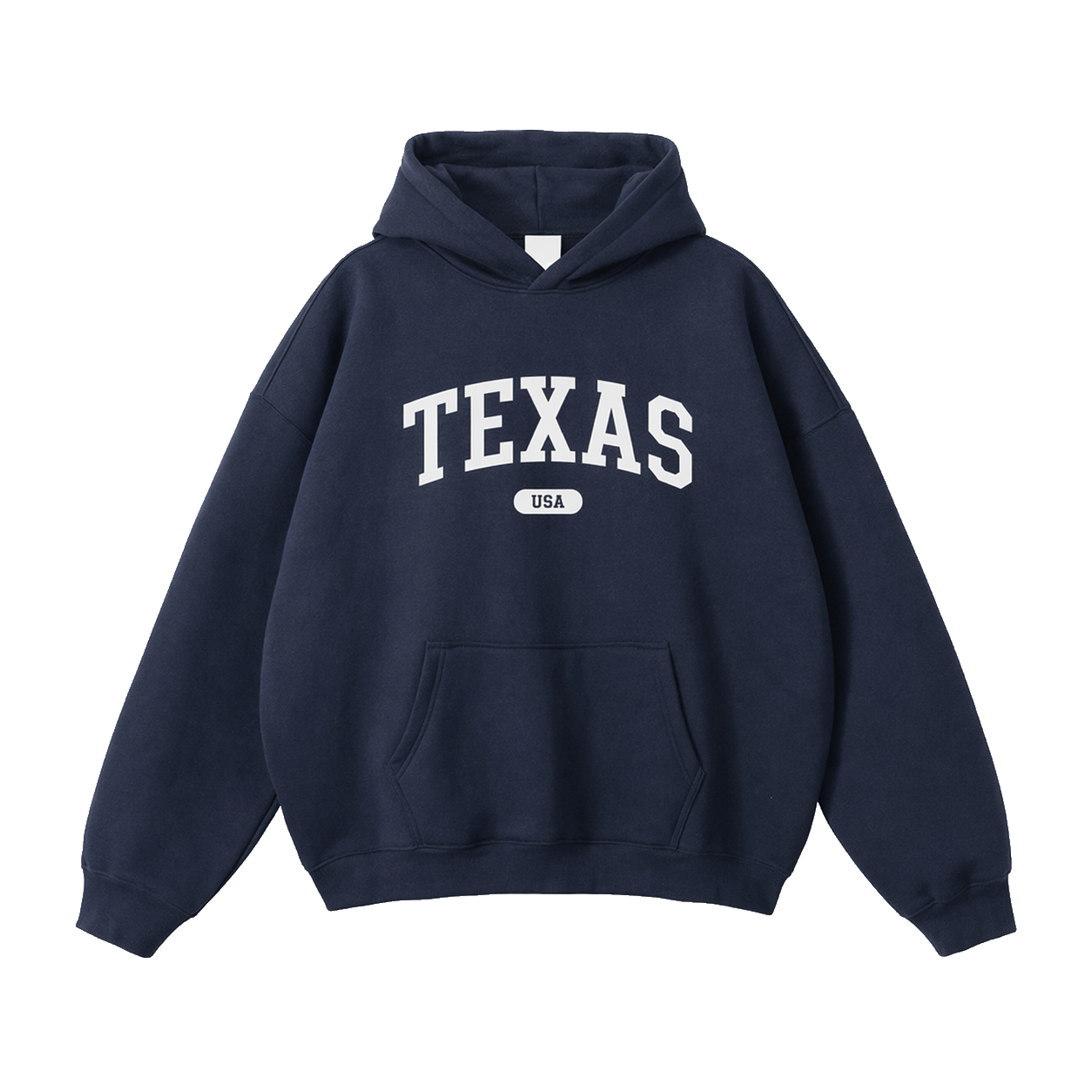 Collection 4 Texas Oversize Fleeced Hoodie - Navy Blue front