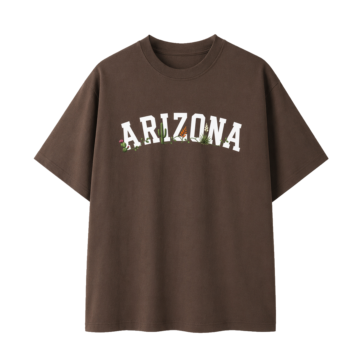 Collection 10 Arizona Essential Cotton T-Shirt - Coffee front