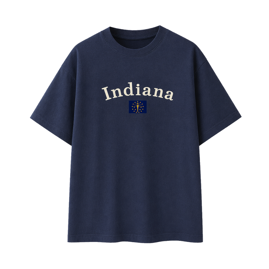 Collection 6 Indiana Essential Cotton T-Shirt - Navy Blue front