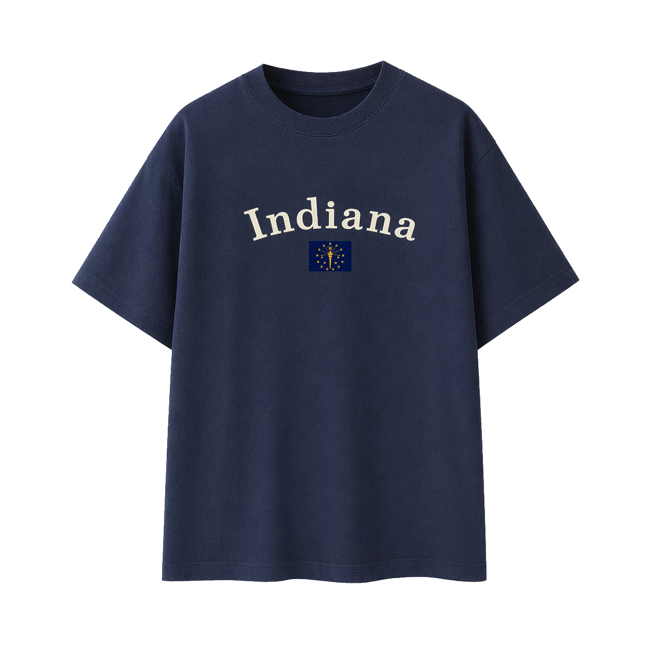 Collection 6 Indiana Essential Cotton T-Shirt - Navy Blue front
