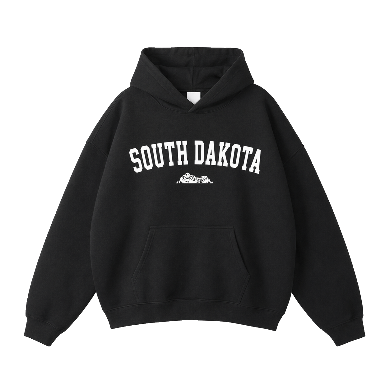 Collection 9 South Dakota Oversize Fleeced Hoodie - Black front