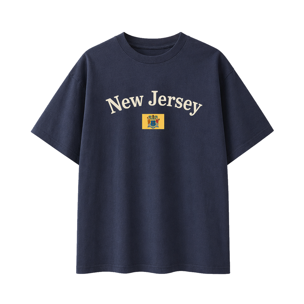 Collection 6 New Jersey Essential Cotton T-Shirt - Navy Blue front
