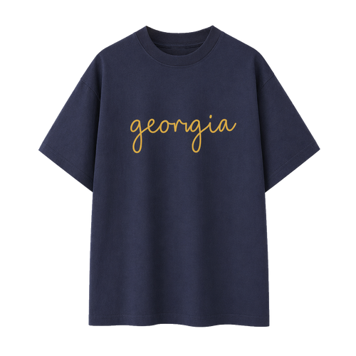 Collection 3 Georgia Essential Cotton T-Shirt - Navy Blue front