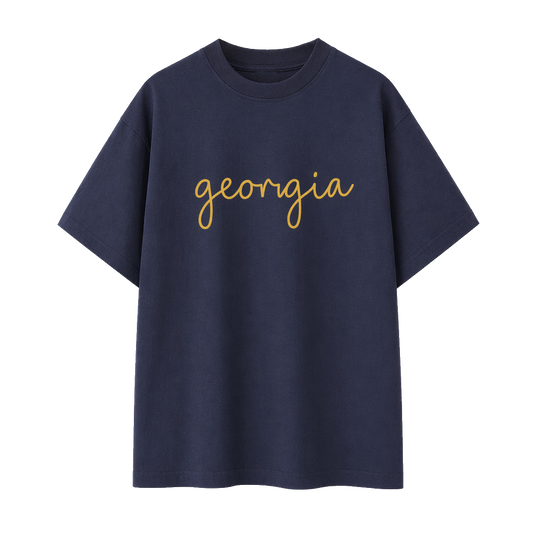 Collection 3 Georgia Essential Cotton T-Shirt - Navy Blue front