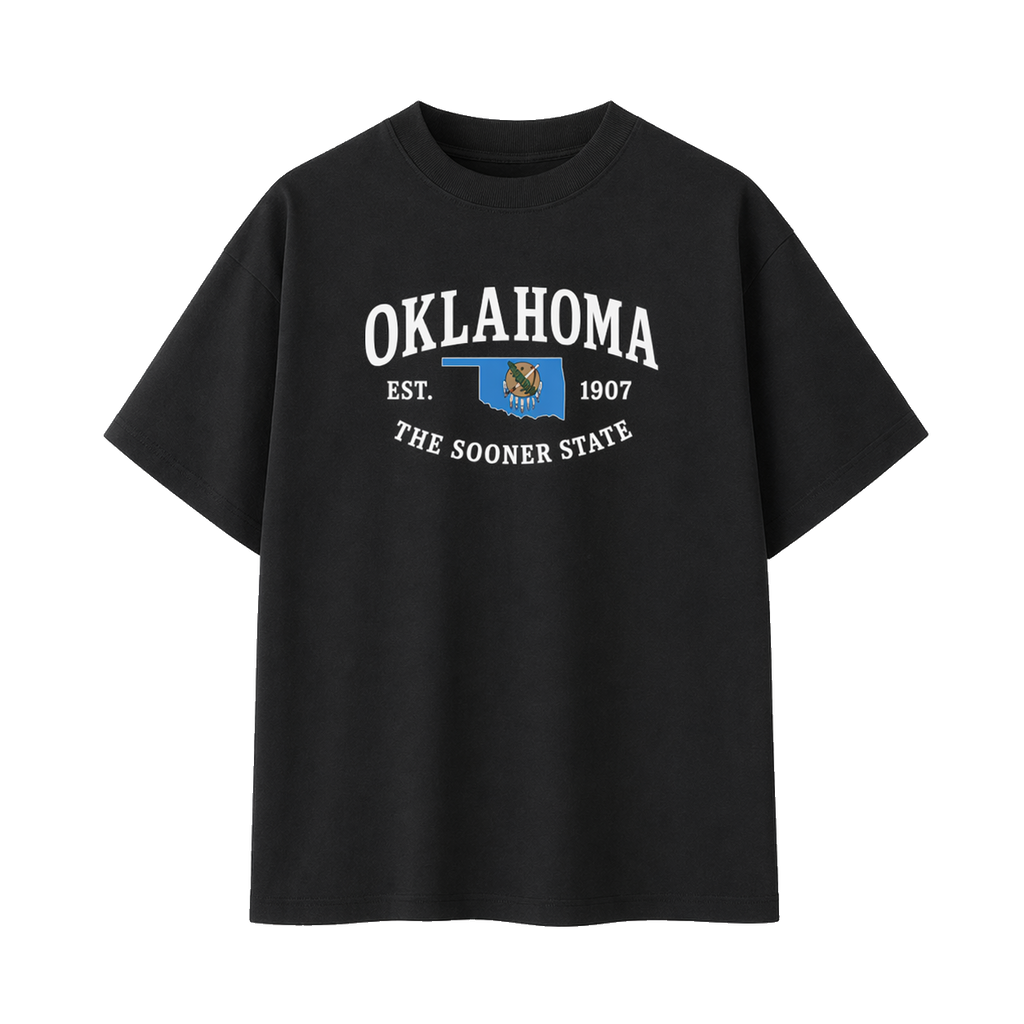Collection 8 Oklahoma Essential Cotton T-Shirt - Black front