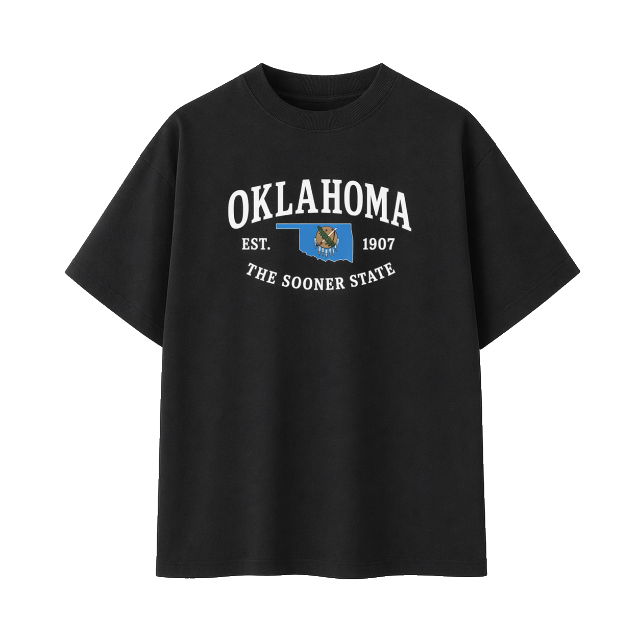 Collection 8 Oklahoma Essential Cotton T-Shirt - Black front