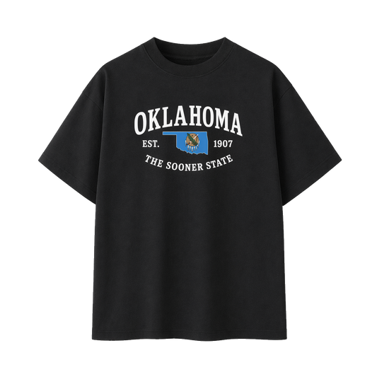 Collection 8 Oklahoma Essential Cotton T-Shirt - Black front