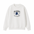 Collection 8 Alaska Essential Heavyweight Crewneck Sweatshirt - White front