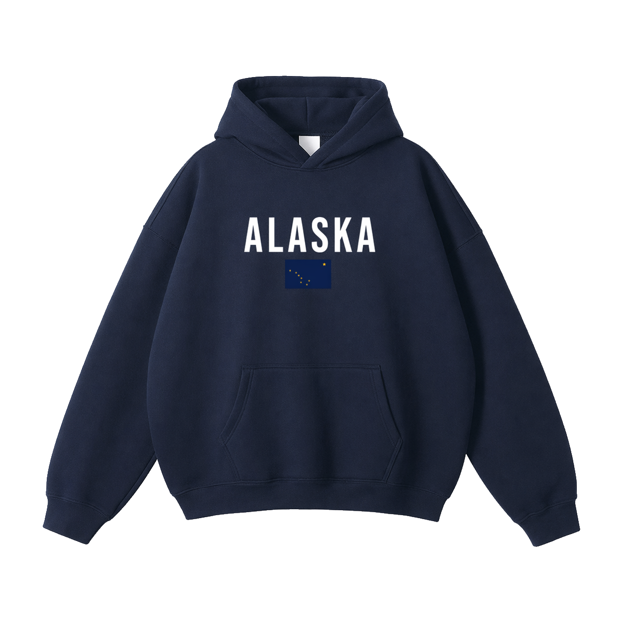 Collection 7 Alaska Oversize Fleeced Hoodie - Navy Blue front