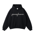Collection 3 Pennsylvania Oversize Fleeced Hoodie - Black front