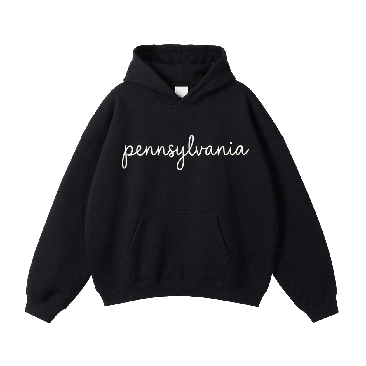 Collection 3 Pennsylvania Oversize Fleeced Hoodie - Black front