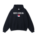 Collection 7 North Carolina Oversize Fleeced Hoodie - Black front
