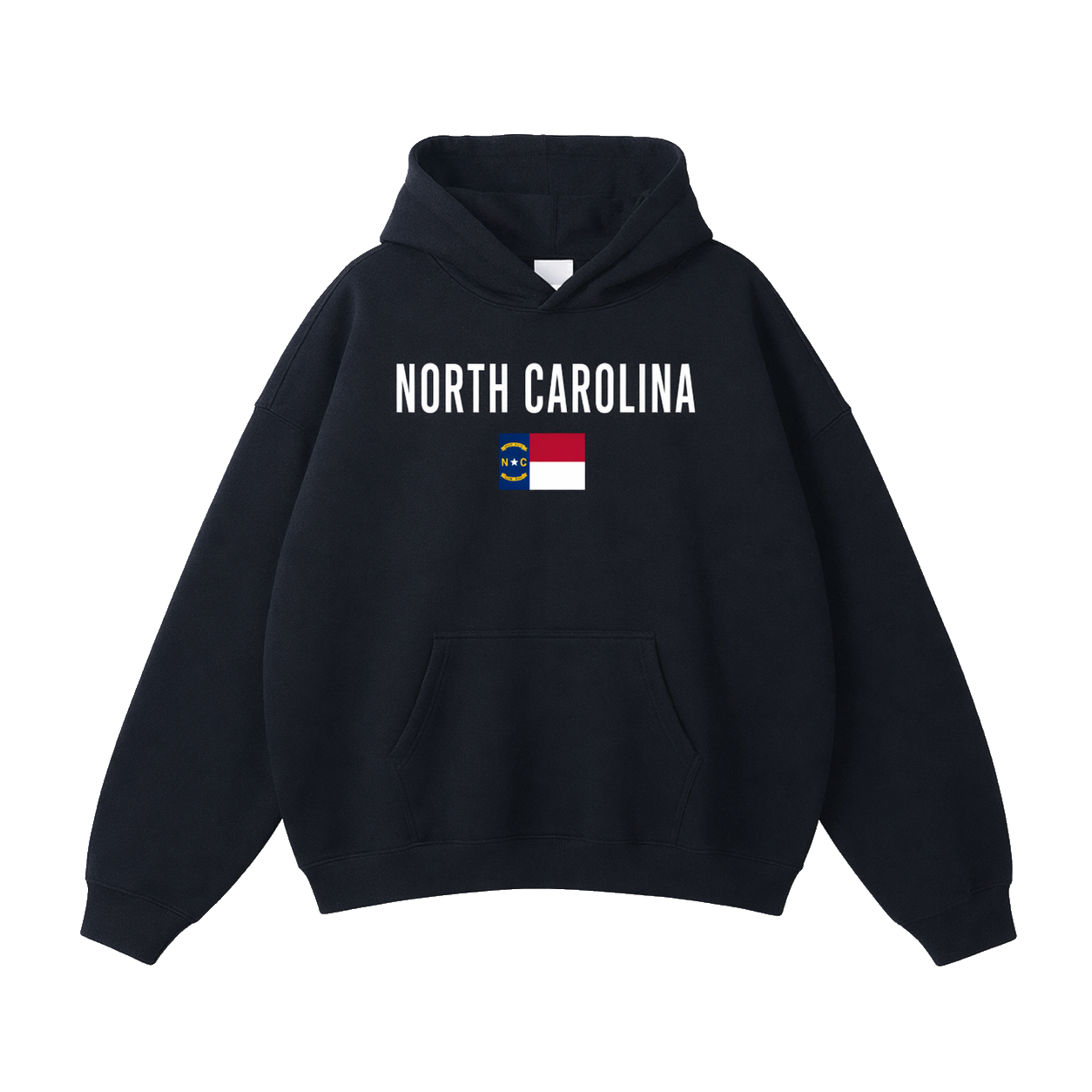Collection 7 North Carolina Oversize Fleeced Hoodie - Black front