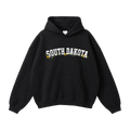 Collection 10 South Dakota Oversize Fleeced Hoodie - Black front