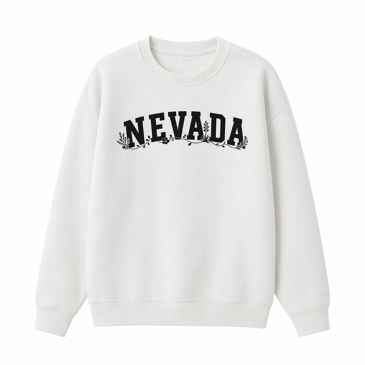 Collection 10 Nevada Essential Heavyweight Crewneck Sweatshirt - White front
