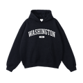 Collection 4 Washington Oversize Fleeced Hoodie - Black front