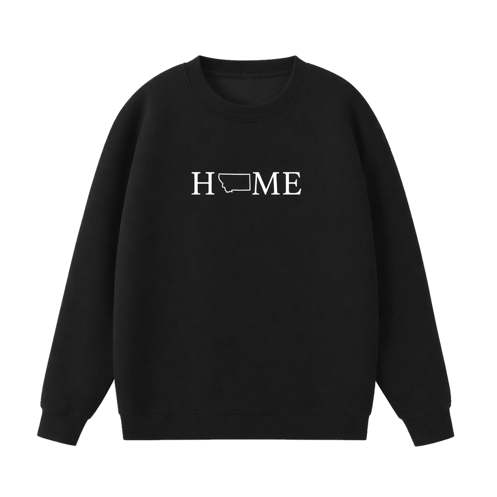 Collection 5 Montana Essential Heavyweight Crewneck Sweatshirt - Black front
