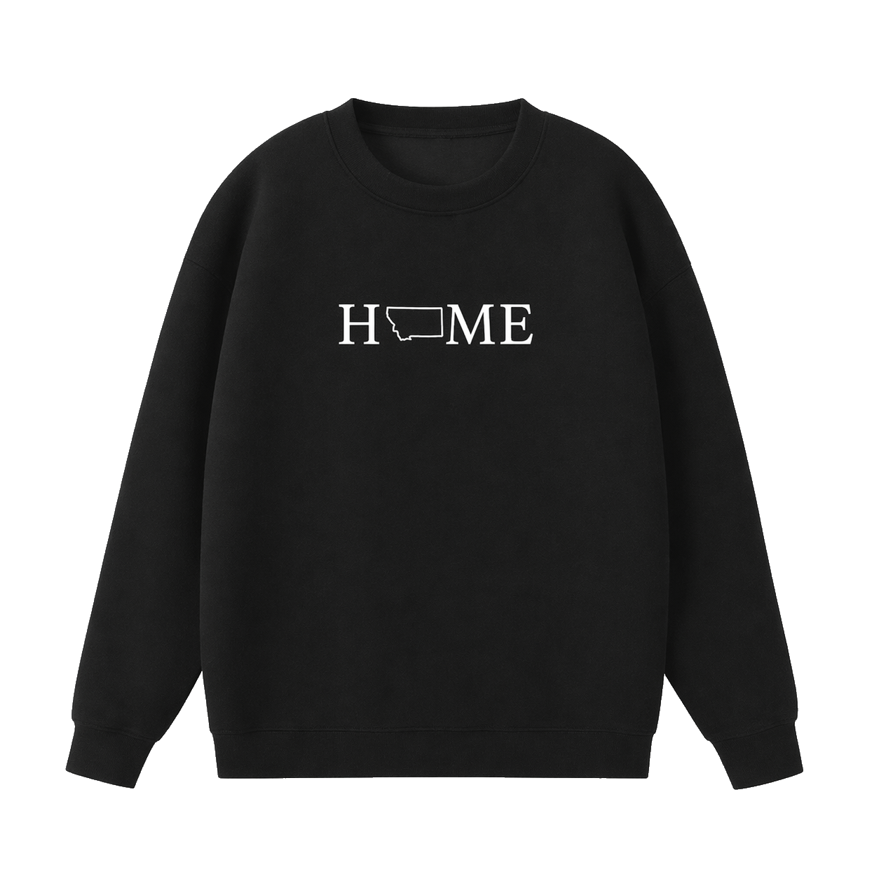 Collection 5 Montana Essential Heavyweight Crewneck Sweatshirt - Black front