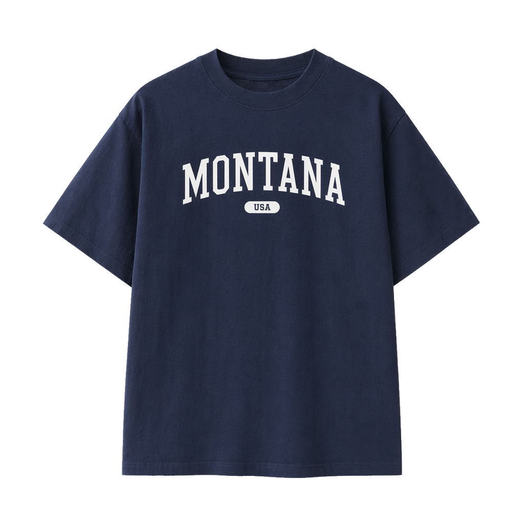 Collection 4 Montana Essential Cotton T-Shirt - Navy Blue front