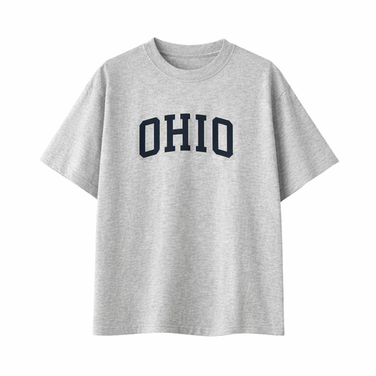 Collection 1 Ohio Essential Cotton T-Shirt - White Gray front
