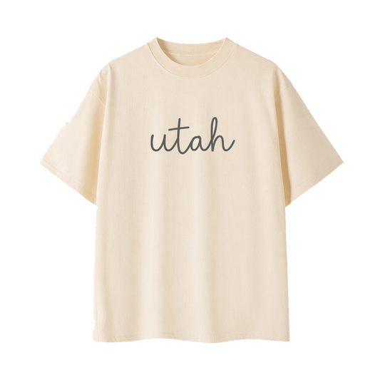 Collection 3 Utah Essential Cotton T-Shirt - Apricot front