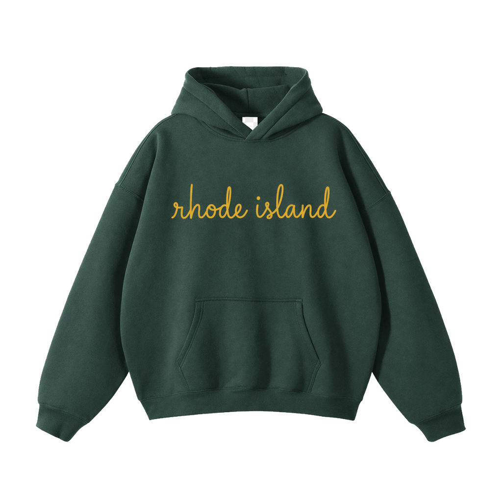 Collection 3 Rhode Island Oversize Fleeced Hoodie - Eden Green front