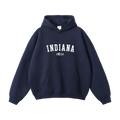 Collection 9 Indiana Oversize Fleeced Hoodie - Navy Blue front