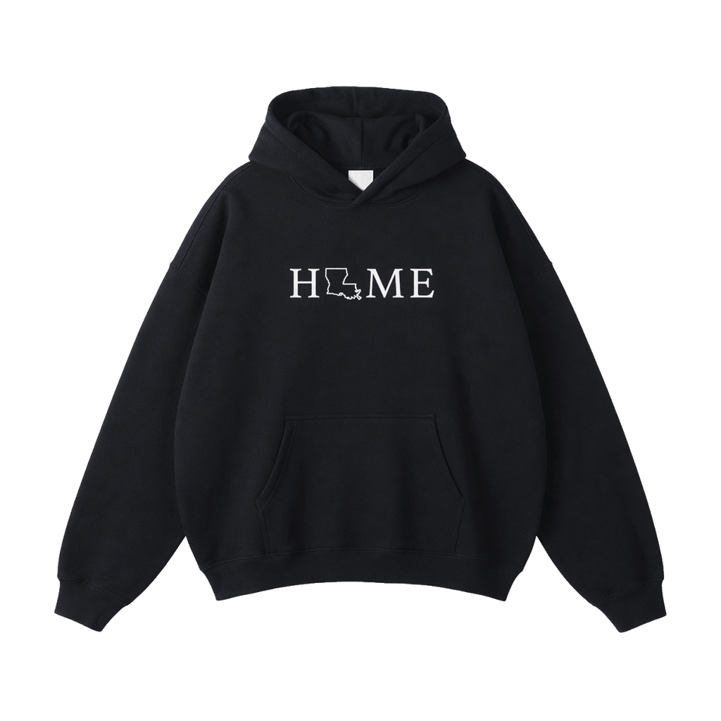 Collection 5 Louisiana Oversize Fleeced Hoodie - Black front