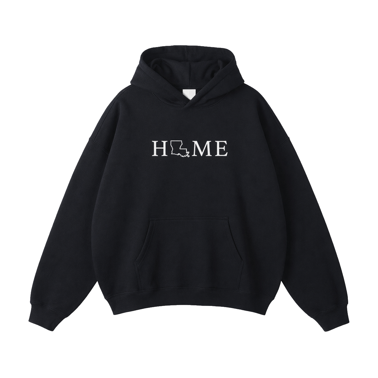 Collection 5 Louisiana Oversize Fleeced Hoodie - Black front