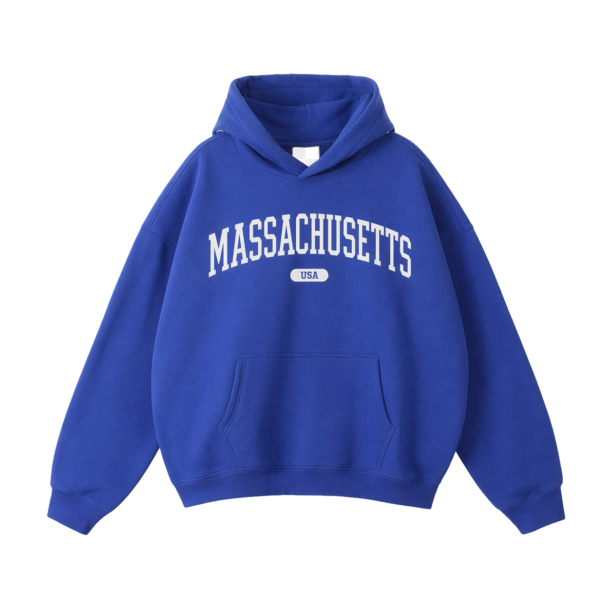 Collection 4 Massachusetts Oversize Fleeced Hoodie - Klein Blue front