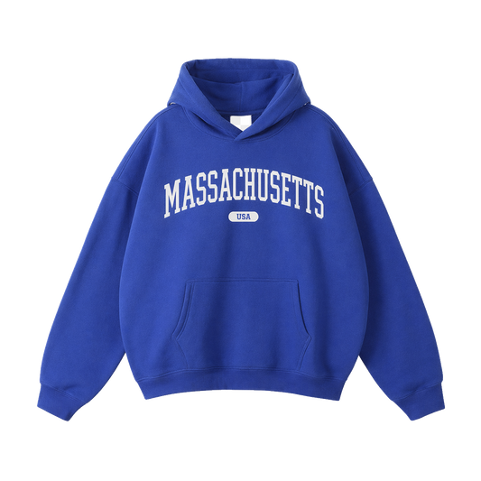 Collection 4 Massachusetts Oversize Fleeced Hoodie - Klein Blue front