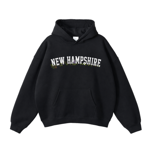 Collection 10 New Hampshire Oversize Fleeced Hoodie - Black front
