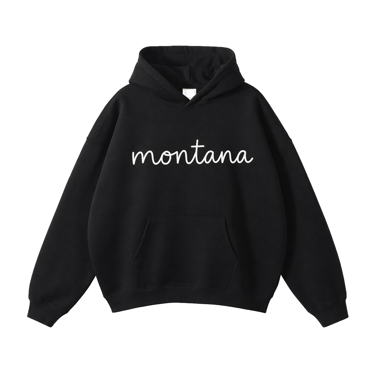 Collection 3 Montana Oversize Fleeced Hoodie - Black front